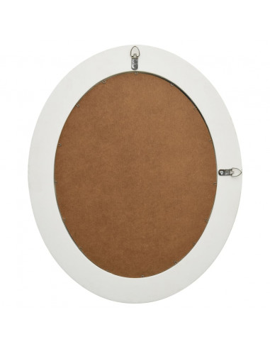 Specchio da Parete Stile Barocco 50x60 cm Bianco