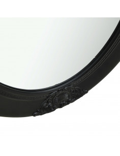 Specchio da Parete Stile Barocco 50x70 cm Nero