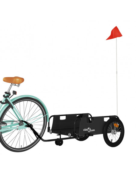 Rimorchio da Bici Nero Oxford e Ferro