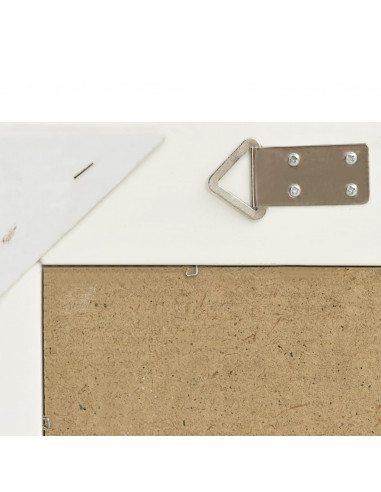 Specchio da Parete Stile Barocco 60x60 cm Bianco