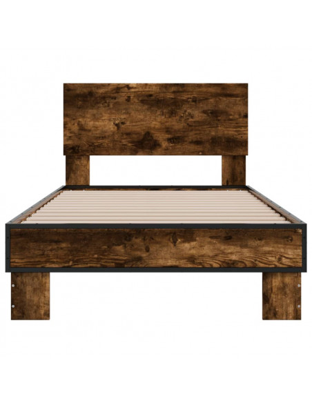 Giroletto Rovere Fumo 90x200 cm in Legno Multistrato e Metallo