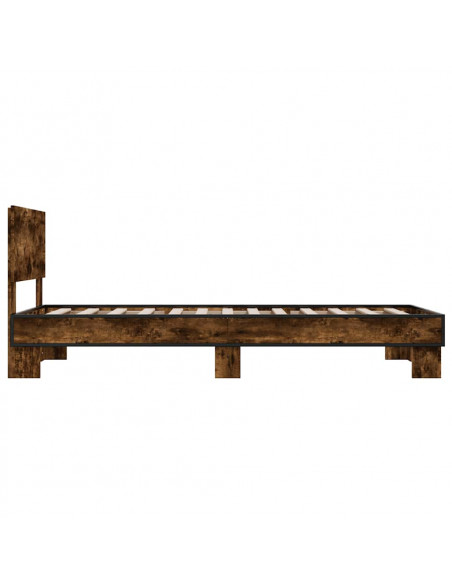 Giroletto Rovere Fumo 90x200 cm in Legno Multistrato e Metallo