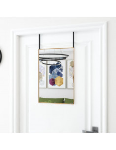 Specchio da Porta Oro 40x60 cm in Vetro e Alluminio