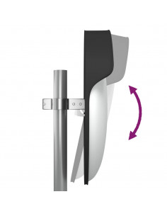 Specchio per Traffico Convesso Nero Ø60 cm in Policarbonato