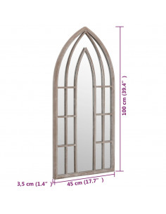Specchio Sabbia 100x45 cm Ferro per Uso Interno