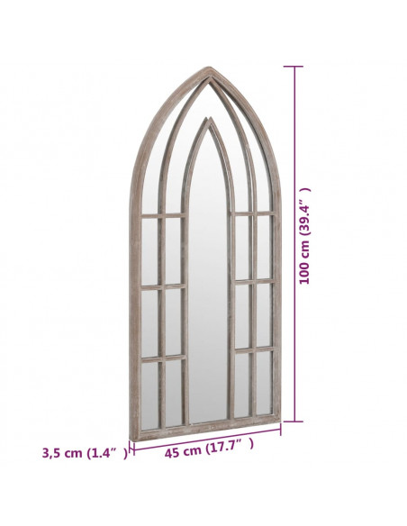 Specchio Sabbia 100x45 cm Ferro per Uso Interno