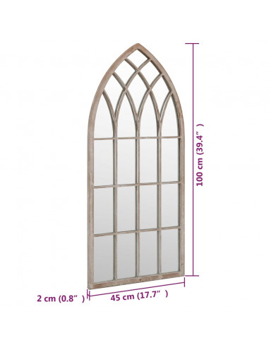 Specchio Sabbia 100x45 cm in Ferro per Uso Interno