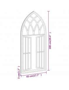 Specchio Sabbia 100x45 cm in Ferro per Uso Interno