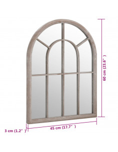 Specchio Sabbia 60x45 cm Ferro per Uso Interno