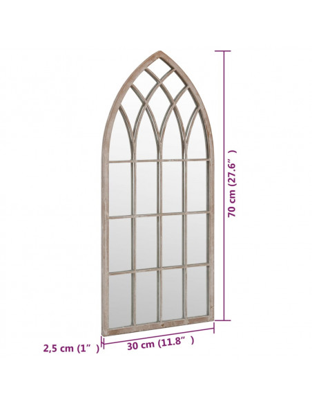 Specchio Sabbia 70x30 cm Ferro per Uso Interno