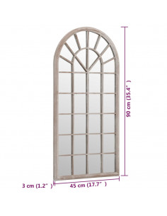 Specchio Sabbia 90x45 cm Ferro per Uso Interno
