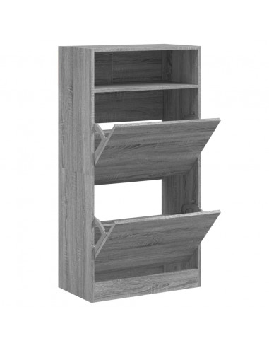 Scarpiera Grigio Sonoma 60x34x116 cm in Legno Multistrato