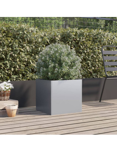 Fioriera Argento 49x47x46 cm in Acciaio Zincato