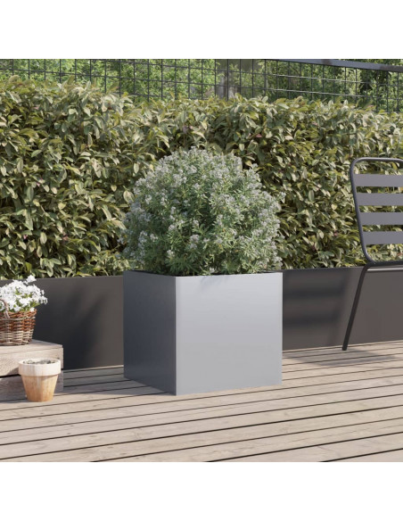 Fioriera Argento 49x47x46 cm in Acciaio Zincato