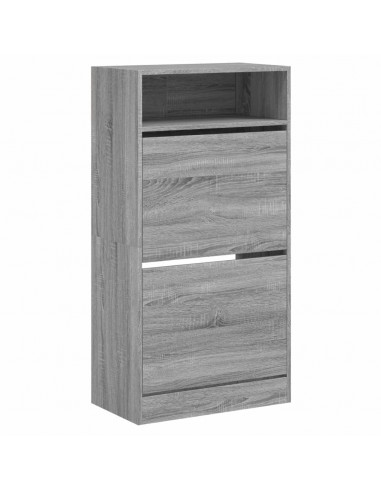 Scarpiera Grigio Sonoma 60x34x116 cm in Legno Multistrato