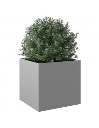 Fioriera Argento 49x47x46 cm in Acciaio Zincato