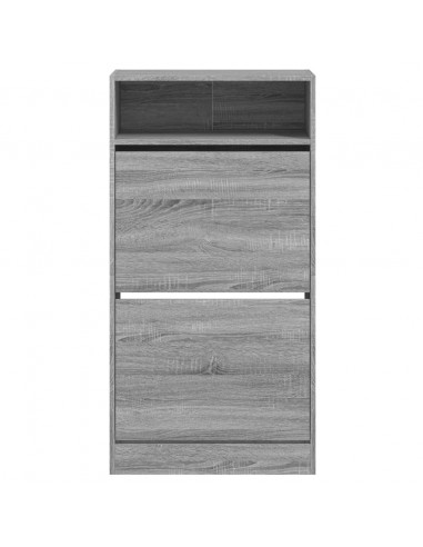 Scarpiera Grigio Sonoma 60x34x116 cm in Legno Multistrato