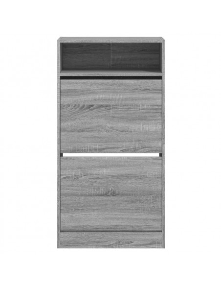 Scarpiera Grigio Sonoma 60x34x116 cm in Legno Multistrato