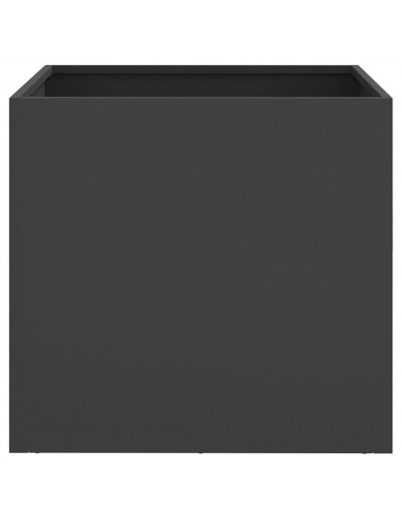 Fioriere 2 pz Nere 49x47x46 cm in Acciaio Laminato a Freddo