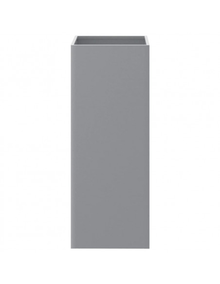 Fioriera Argento 32x27,5x75 cm in Acciaio Zincato