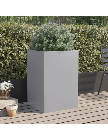 Fioriera Argento 52x48x75 cm in Acciaio Zincato