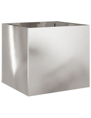 Fioriera Argento 32x30x29 cm in Acciaio Inox