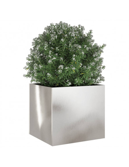 Fioriera Argento 32x30x29 cm in Acciaio Inox