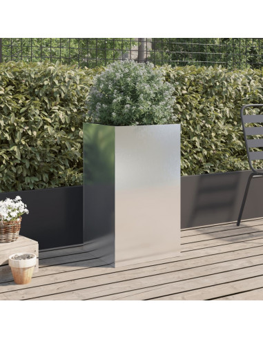 Fioriera Argento 42x38x75 cm in Acciaio Inox