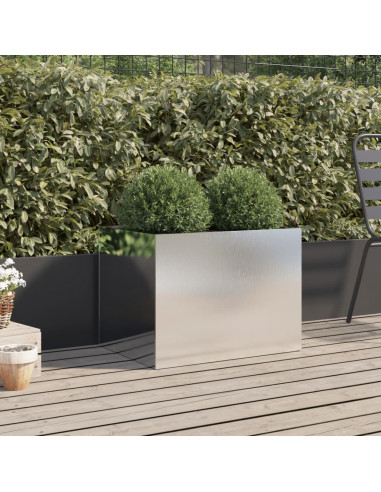 Fioriera Argento 62x47x46 cm in Acciaio Inox