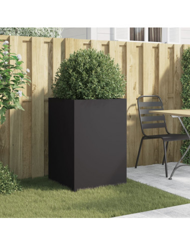 Fioriera Nera 52x48x75 cm in Acciaio Laminato a Freddo