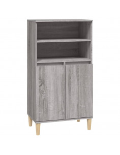 Credenza Grigio Sonoma 60x36x110 cm in Legno Multistrato 2