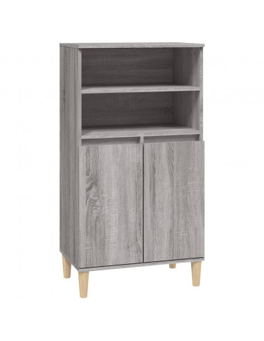 Credenza Grigio Sonoma 60x36x110 cm in Legno Multistrato