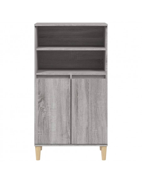 Credenza Grigio Sonoma 60x36x110 cm in Legno Multistrato