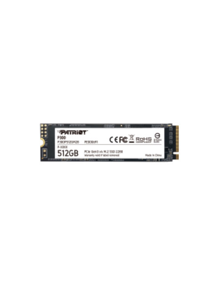 SSD PATRIOT 512GB P300 M.2 2280 PCIe Gen3 x4 READ:1700MB WRITE:1200 MB/S - P300P512GM28