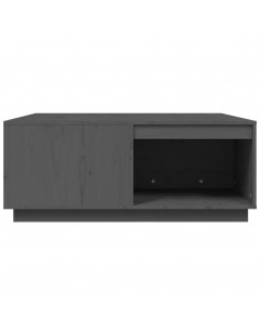 Tavolino da Salotto Grigio 100x101x40,5 cm Legno Massello Pino