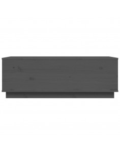 Tavolino da Salotto Grigio 100x50x35 cm Legno Massello di Pino