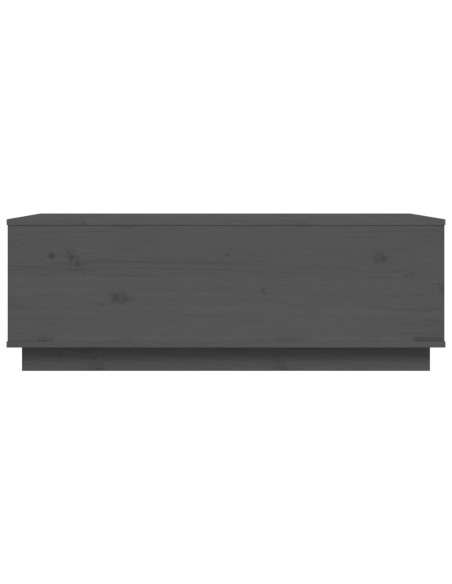 Tavolino da Salotto Grigio 100x50x35 cm Legno Massello di Pino