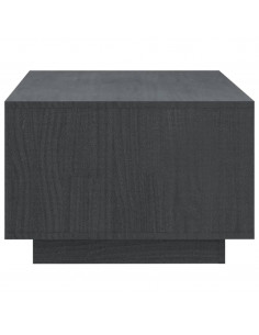 Tavolino da Salotto Grigio 110x50x33,5cm Legno Massello di Pino