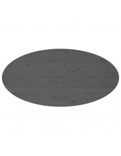 Tavolino da Salotto Grigio 110x55x45 cm Legno Massello di Pino