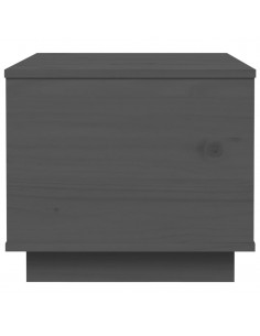 Tavolino da Salotto Grigio 40x50x35 cm Legno Massello di Pino