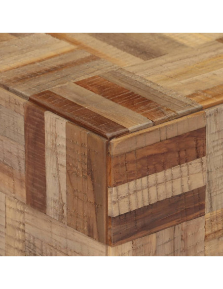 Tavolino da Salotto Grigio 55x55x40cm Massello Teak di Recupero