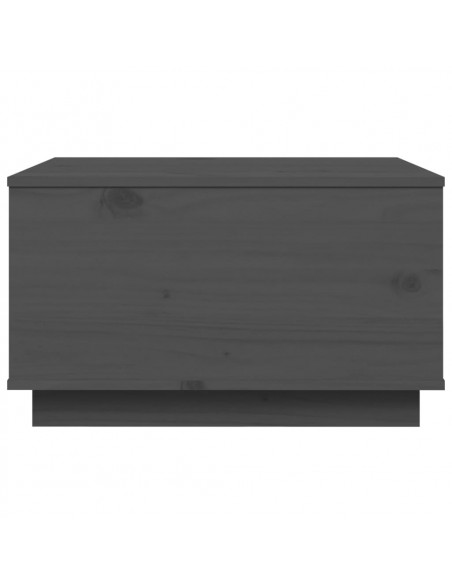Tavolino da Salotto Grigio 60x50x35 cm Legno Massello di Pino