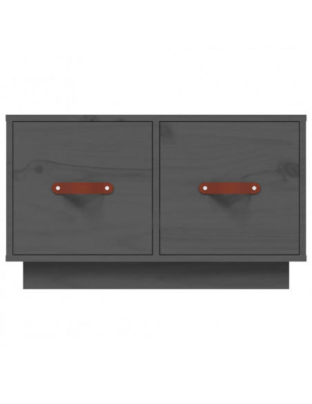 Tavolino da Salotto Grigio 60x53x35cm in Legno Massello di Pino