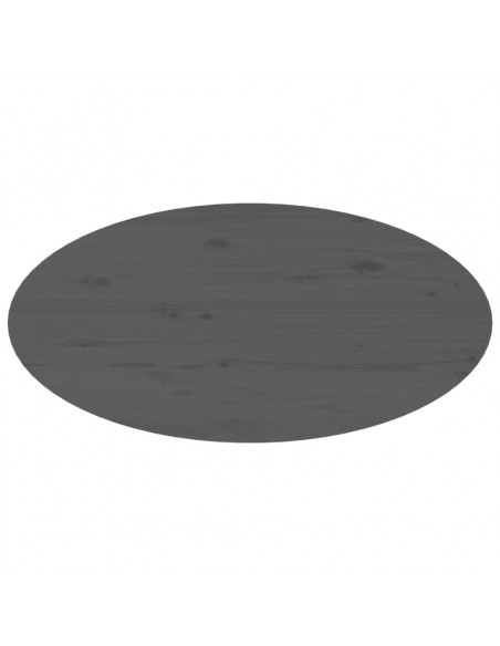 Tavolino da Salotto Grigio 80x40x35 cm Legno Massello di Pino