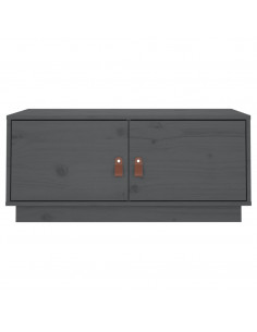 Tavolino da Salotto Grigio 80x50x35cm in Legno Massello di Pino