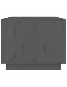 Tavolino da Salotto Grigio 80x50x40 cm Legno Massello di Pino
