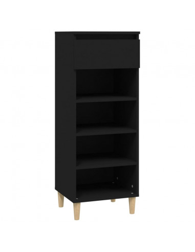 Scarpiera Nera 40x36x105 cm in Legno Multistrato