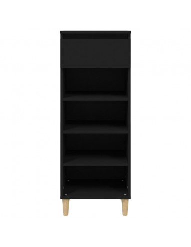 Scarpiera Nera 40x36x105 cm in Legno Multistrato