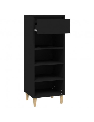 Scarpiera Nera 40x36x105 cm in Legno Multistrato