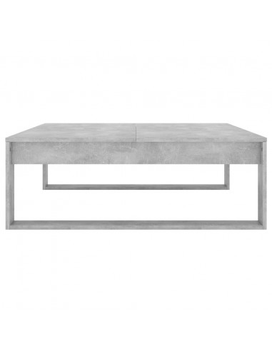 Tavolino da Salotto Grigio Cemento 100x100x35 cm Truciolato